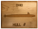 U.S. Navy Custom Ship 3D Laser Engraved Plaque Shadow Boxes, Display Cases, and Presentation Cases np.Ohio