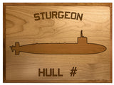 U.S. Navy Custom Ship 3D Laser Engraved Plaque Shadow Boxes, Display Cases, and Presentation Cases np.Sturgeon