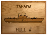 U.S. Navy Custom Ship 3D Laser Engraved Plaque Shadow Boxes, Display Cases, and Presentation Cases np.Tarawa