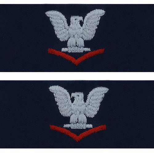 Navy Embroidered Coverall Collar Insignia Rank – USAMM