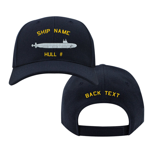 U.S. Navy Custom Ship Cap - Virginia Class Attack Submarine Hats and Caps 