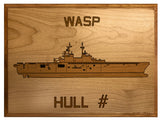 U.S. Navy Custom Ship 3D Laser Engraved Plaque Shadow Boxes, Display Cases, and Presentation Cases np.Wasp