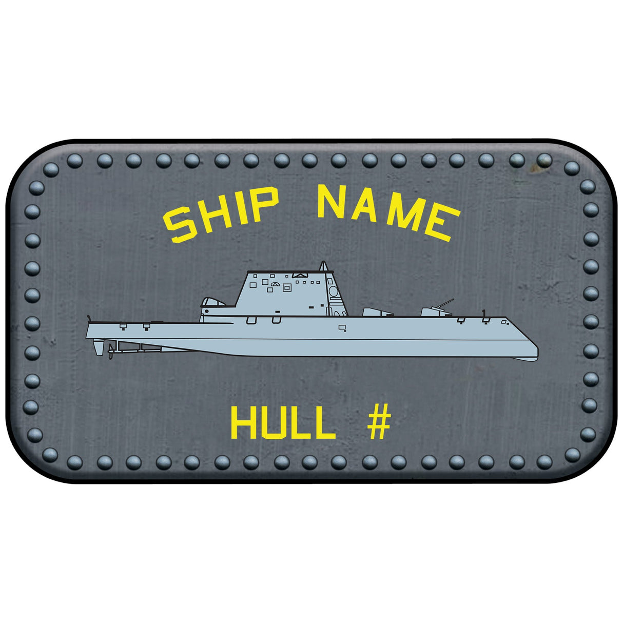 U.S. Navy Custom Ship Sticker Stickers and Decals Zumwalt.sticker